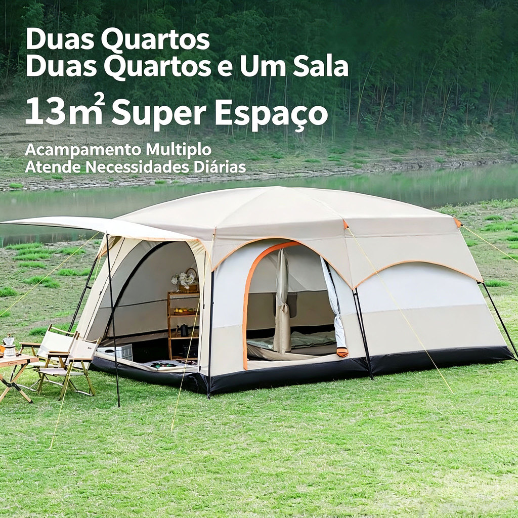 Barraca Camping Acampamento 8-12 Pessoas Impermeavel Familiar Grande