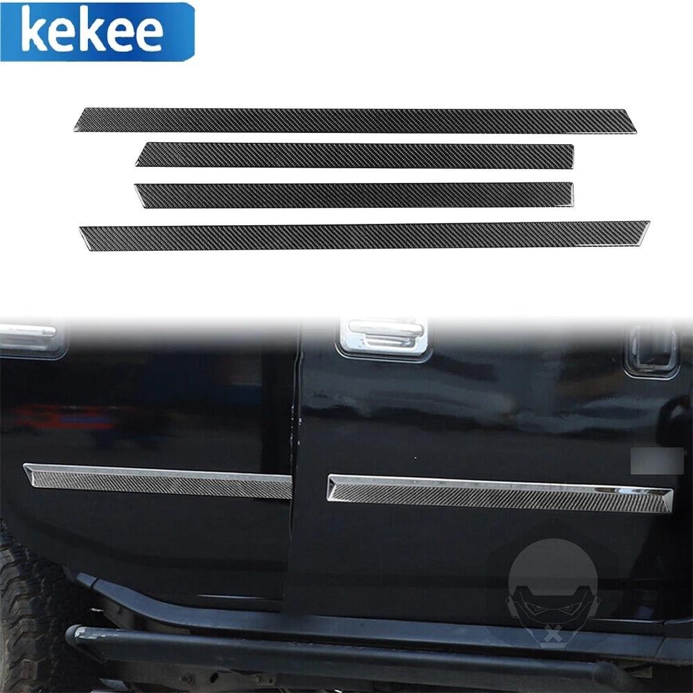 Para Hummer H2 2003-2007 Real Fibra De Carbono Porta Do Carro Corpo Guarnição Tira Protetor Guarda Capa Adesivo Exterior