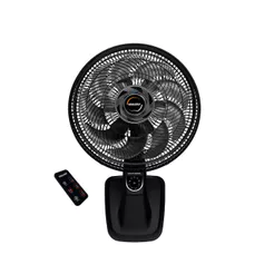 Ventilador de Parede com Controle Mallory 40Cm Smart Control Preto e Grafite 220V