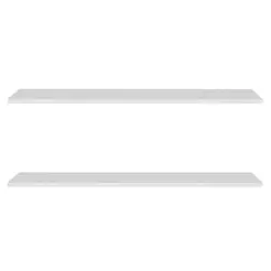 Prateleira Flutuante de Quarto Adulto Kit 2 Suporte Invisível 68cm Yara Branco - Lumil