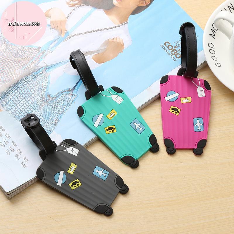 ADAWA Novidade Forte Etiqueta De Bagagem PVC Silicone Carta Mala Nome Endereço Identificação Bolsa De Viagem De Férias A