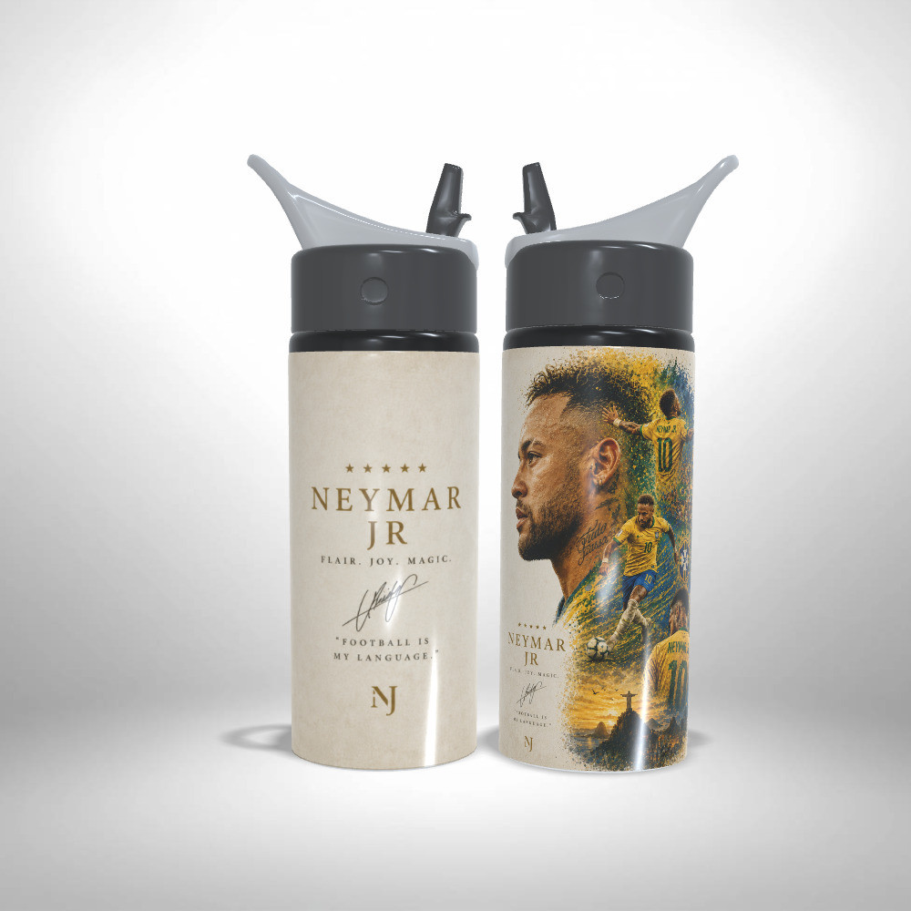Garrafa Squeeze Personalizada Craques Jogadores Neymar CR7 VJR