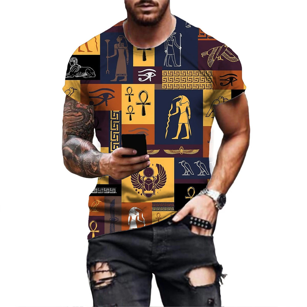 Arte Egípcia Antiga T-Shirts Deus Olho Do Egito Impressão 3D Das Mulheres Dos Homens Nova Manga Curta Camisa Harajuku Y2