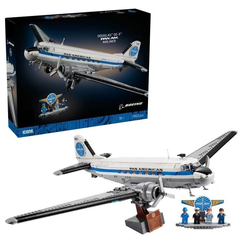 1903 pçs Douglas DC passageiro avião compatível Lego ícones série blocos de construção montagem educacional brinquedos p