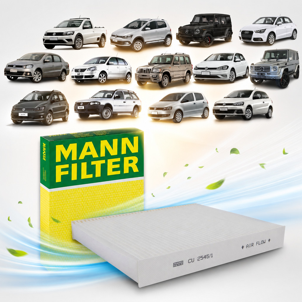Filtro Ar Condicionado Cabine Mann CU2545/1 VW Gol G5 G6 G7 Fox Polo Saveiro Voyage