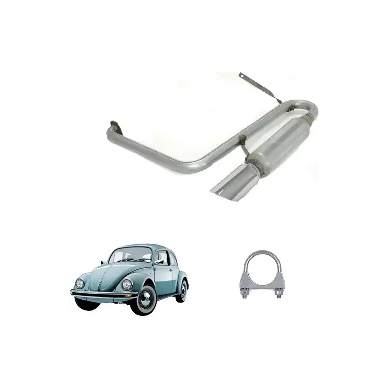 Escapamento Silencioso Traseiro Fusca 1300 67/86 Fusca 1500 67/86 Fusca 1600 67/86 Puma 67/86