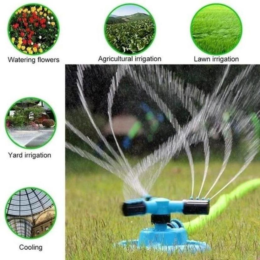1 Pçs Sistema De Rega Rotativa 360 Graus Totalmente Automático Profissional Jardim Pulverizador Irrigação Sprinkler Gram