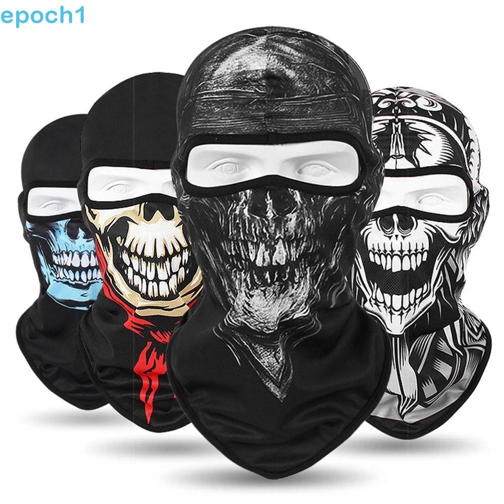EPOCH1 Motocicleta Balaclava Chapelaria Boné Cabeça Pescoço Mais Quente Crânio Impressão Multi-Função Protetor Solar Cap