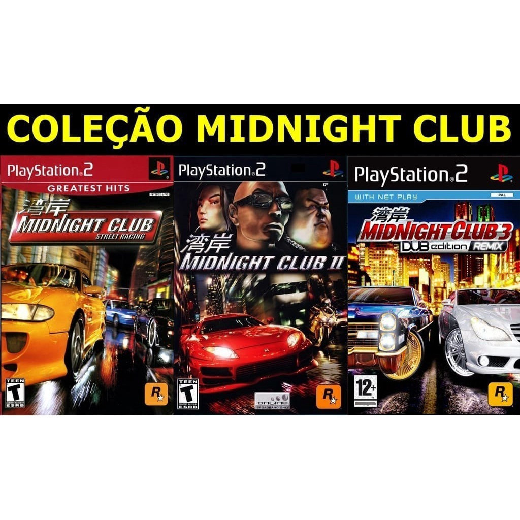Ps2 Jogos Midnight Club - Coleção 2 - Kit 3  Dvd xXxX Promoção DVD's
