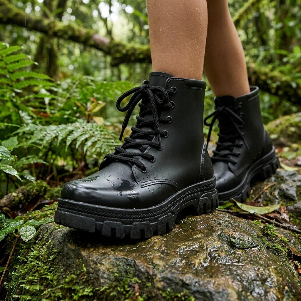 Bota Coturno Sola Tratorada Infantil Menina Luelua