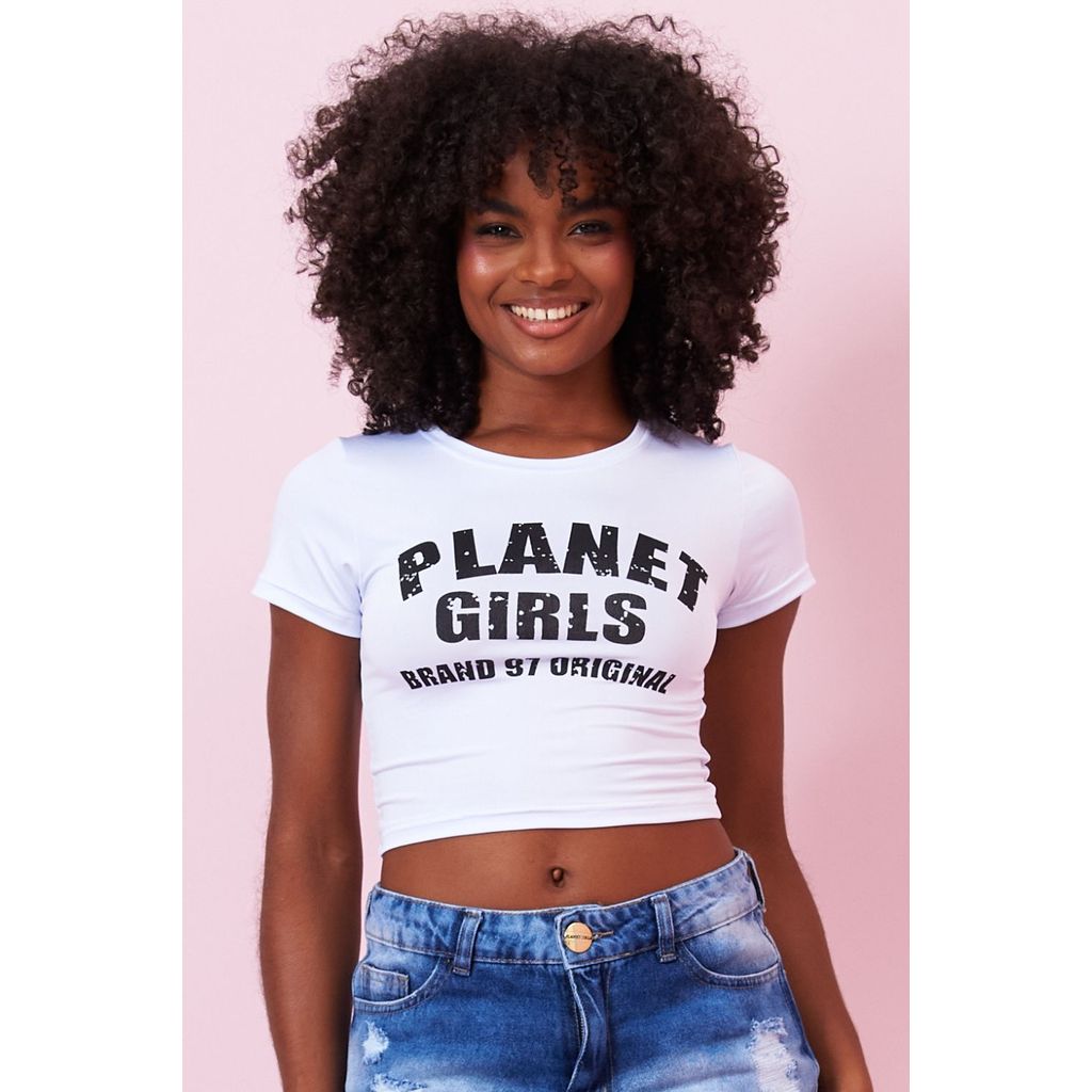 Cropped Feminino 1997 Planet Girls Branco