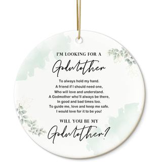 Ornamento de Presente para Pedido de Madrinha, Você Aceitará Ser Minha Madrinha? Presente de Pedido para Padrinhos, Pres