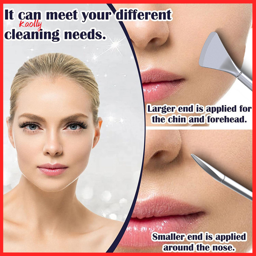 Pore Cleaning Tool Stainless Steel Spatula Blackhead Remover Cleaner Face Scraper Acne Extractor Lightweight Skin Care f
