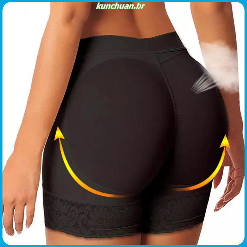 CORSELET Original Plus Size Calcinha Com Enchimento No Bumbum Feminina Respirável Short Aumenta Bumbum Bunda Falsa Cint