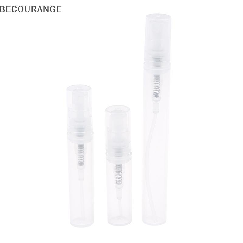 BEC 10 Pçs 2/3/5ML Mini Plástico Transparente Vazio Perfume Garrafa Recarregável Atomizador Recipiente Feminino Viagem F