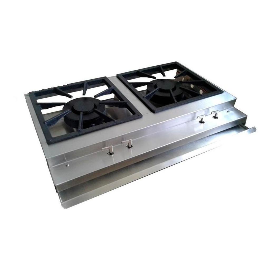 Bifeteira de Sobrepor a Gás Dupla 65cm Inox 304 com Queimador Duplo Guindani 40005201