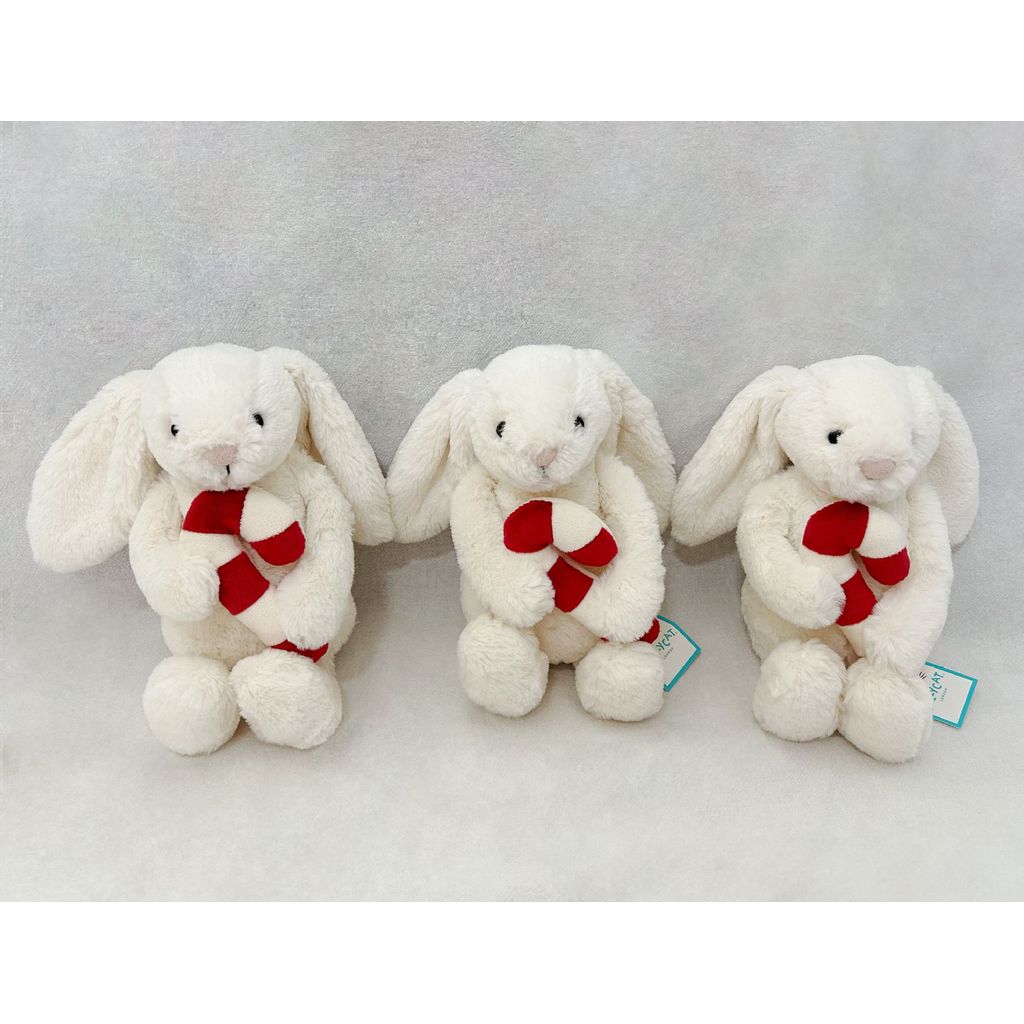 Christmas Bonnie Rabbit.Rabbit with cane comfort toy plush doll gift toy