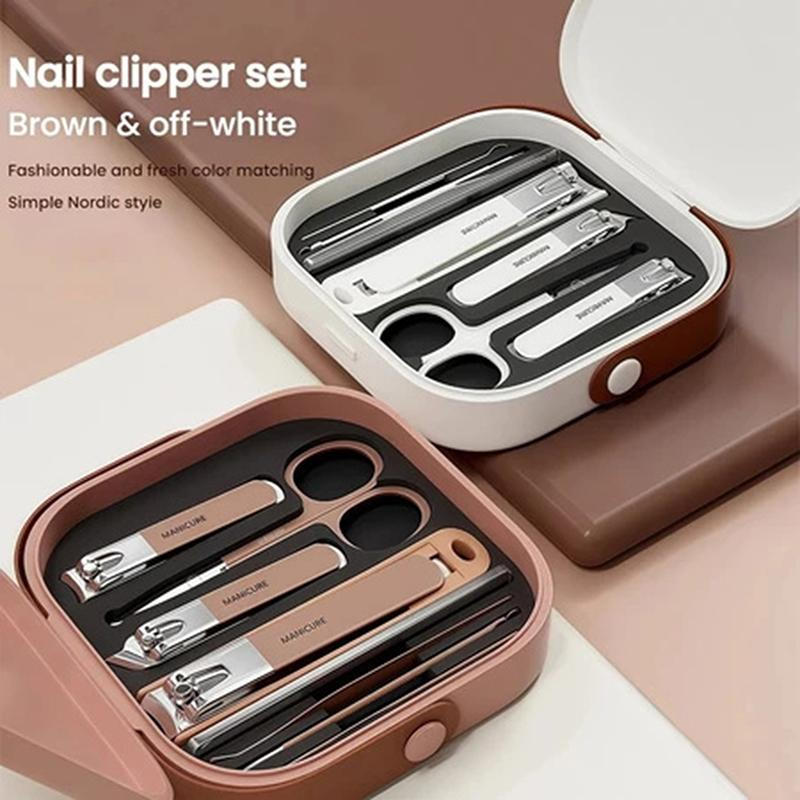 Conjunto de Ferramentas de Manicure Decorativas 8 em 1, Kit Profissional para Cuidados com os Pés e Unhas