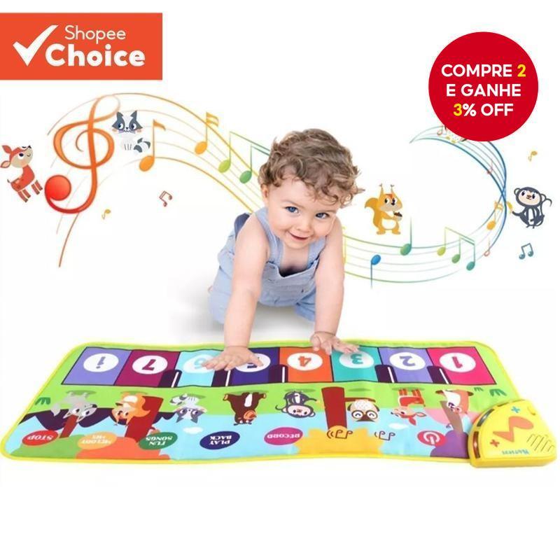 Baby Musical Play Mat Com Piano De Voz Animal Playing Carpet Music Game Toys Brinquedos Educativos Infantis Presente