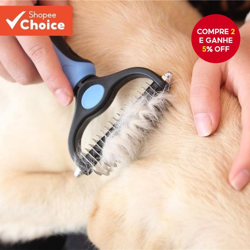 Escova Dupla Face Para Remoção De Pelos De Animais De Estimação-Luvas Estáticas De , Removedor De Nó E Pente De Cabelo C