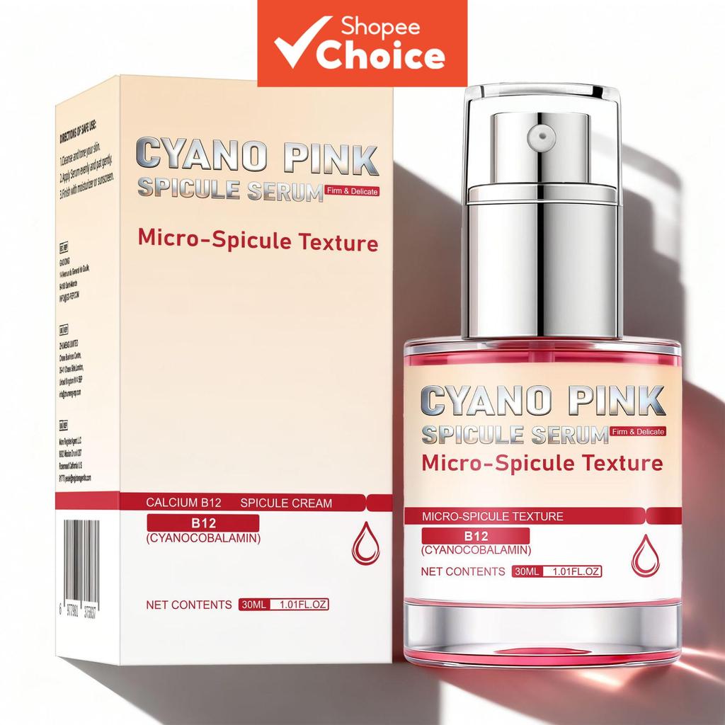 Cemenrete Cyano Pink Espícula Sérum com Cálcio, sérum de microagulha espiculada para cuidados com a pele, refina e