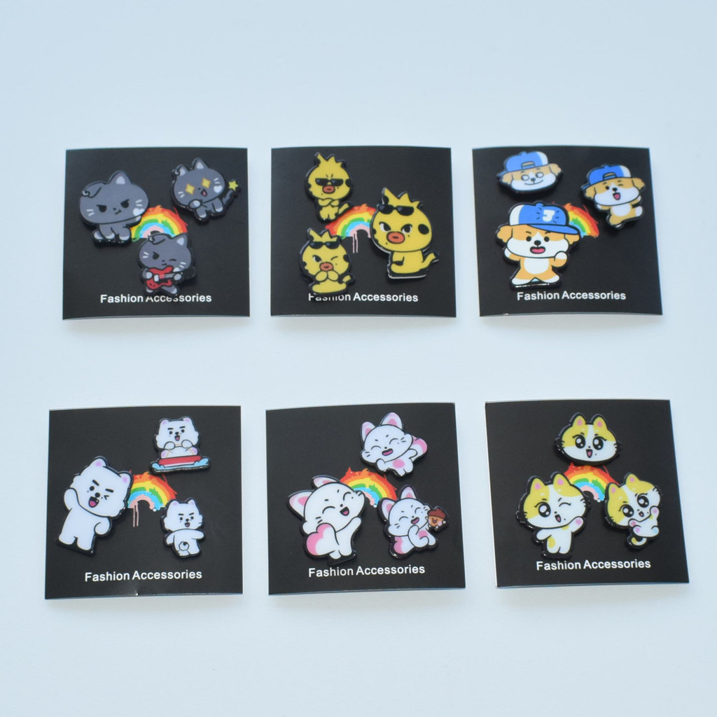 Conjunto De Broche De Acrílico Kpop Idol ENCHIN Com Distintivo De Design De Desenho Animado