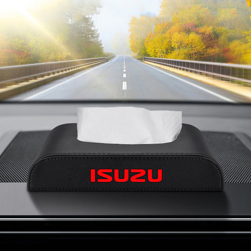 Caixa de lenços para carro, tipo console central, é aplicável ao interior de carros Isuzu D-MAX, mu-X e Ranger.