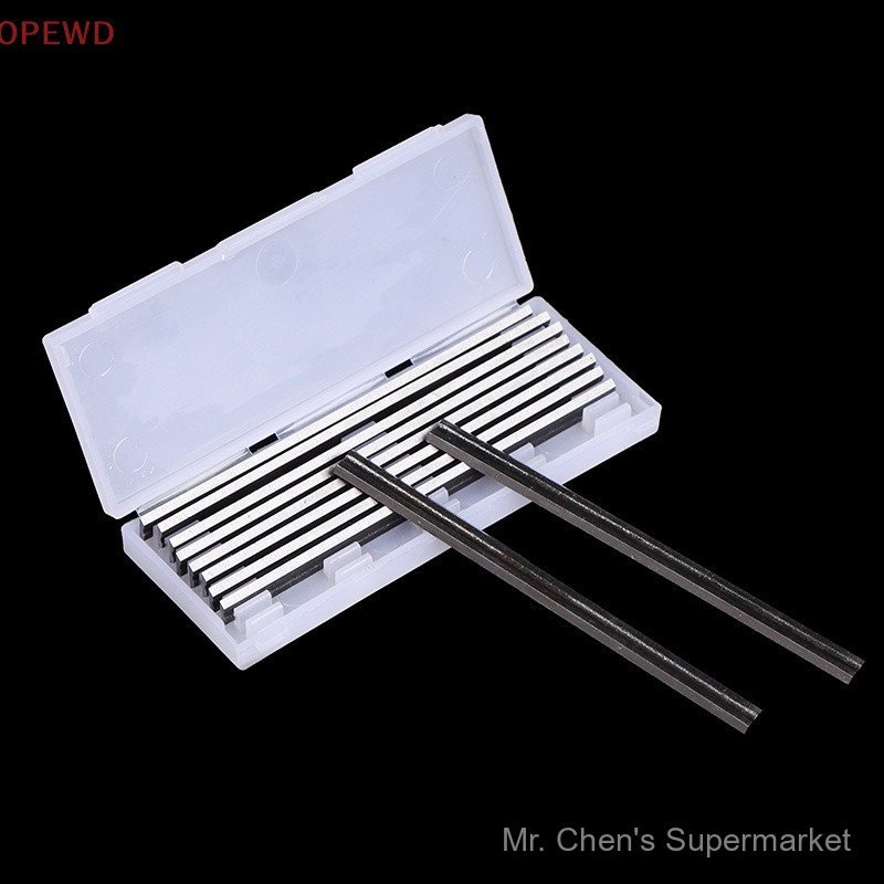 Conjunto de 10 lâminas de plaina de carboneto de 82mm para corte de madeira macia, madeira dura e compensado JJO