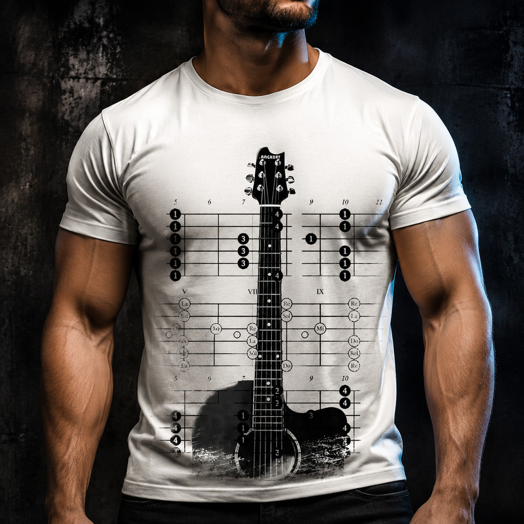 Camisa Camiseta Musica Instrumento Cordas Violão Nota Musica