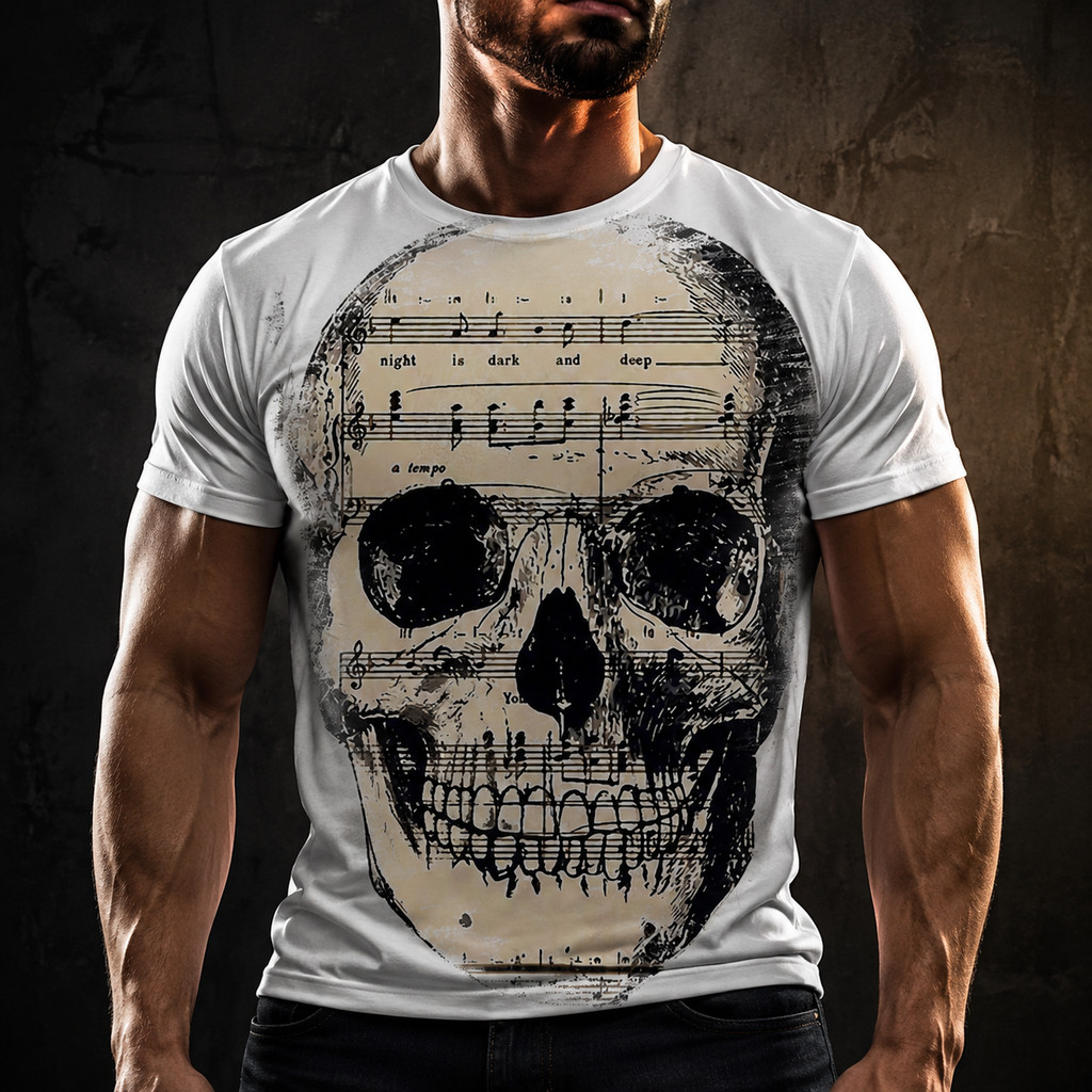 Camisa Camiseta Caveira Fone Música 97