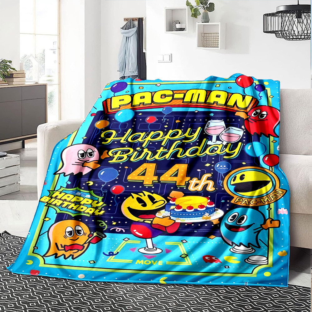 Pac-Man Jogo Impressão Cobertor Decoração De Casa Sala De Estar Quarto Cama Macio E Confortável
