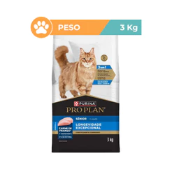 Ração Pro Plan Longevidade Gatos Sênior 7+ 3kg