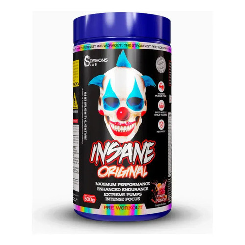 Demons Lab Sódio Insane Original Pó Ponche De Frutas