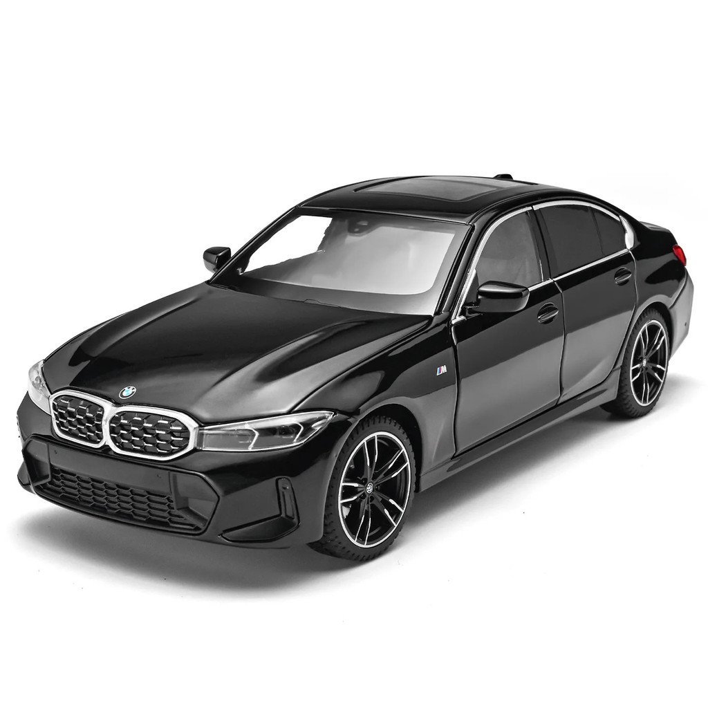 Modelo de Carro em Liga Metálica BMW Série 3 325i 325LI M Coupe 1:24, Veículo Esportivo em Metal Fundido, Simulação com