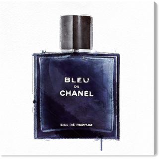 A Empresa de Arte Oliver Gal Quadros Decorativos em Tela 'Men Monsieur Bleu' para Decoração de Casa, 16" x 16", Azul, Br