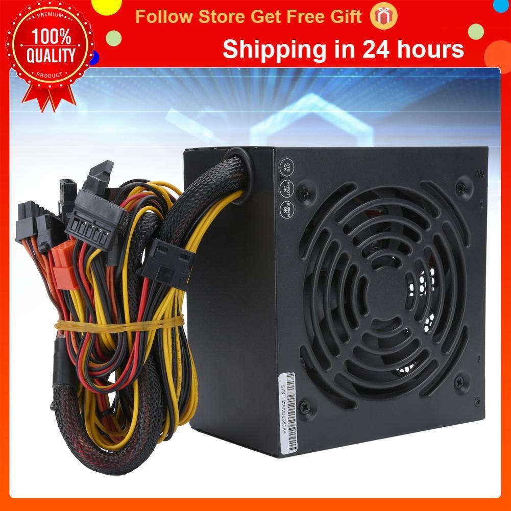 Swsww Fonte de alimentação para computador acessórios de mesa ventilador mudo manual ajustável 115/ATX 24 pinos