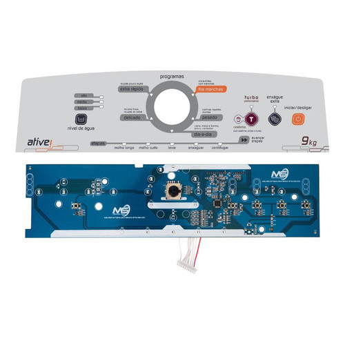 Placa Interface + Adesivo Compatível Brastemp 9kg Bwl09 127/220v