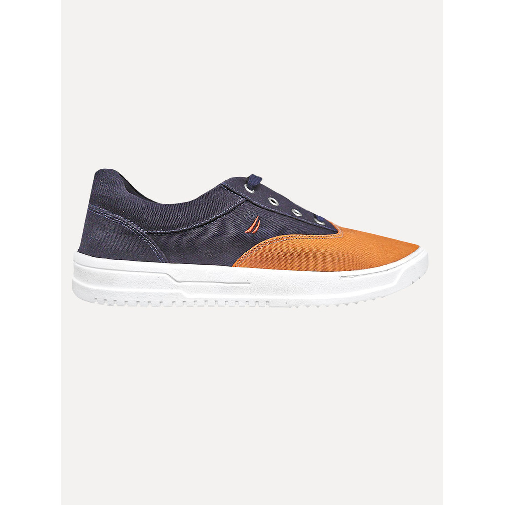 Tênis Nautica Masculino Sailboat Logo Fanton Lona Caqui Escuro/Azul Marinho