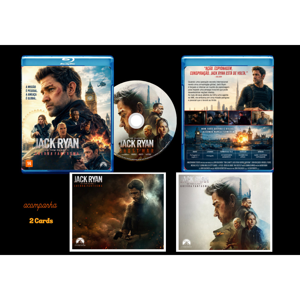 Blu-ray Tom Clancy's Jack Ryan Guerra Fantasma 2026 Dublado e Legendado