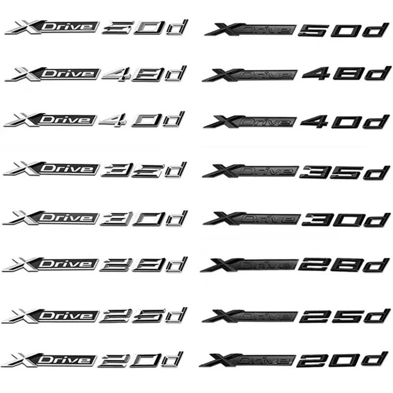Carro Traseiro Tronco Letras Emblema Decalques Adesivo Para BMW XDrive 20d 25d 28d 30d 35d 40d 48d 50d X1 X3 X5 F48 F25