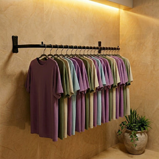 Arara de Roupas cabide Parede Reto 1.00 Metro Branco Expositor de Roupas Cabideiro Lojas …