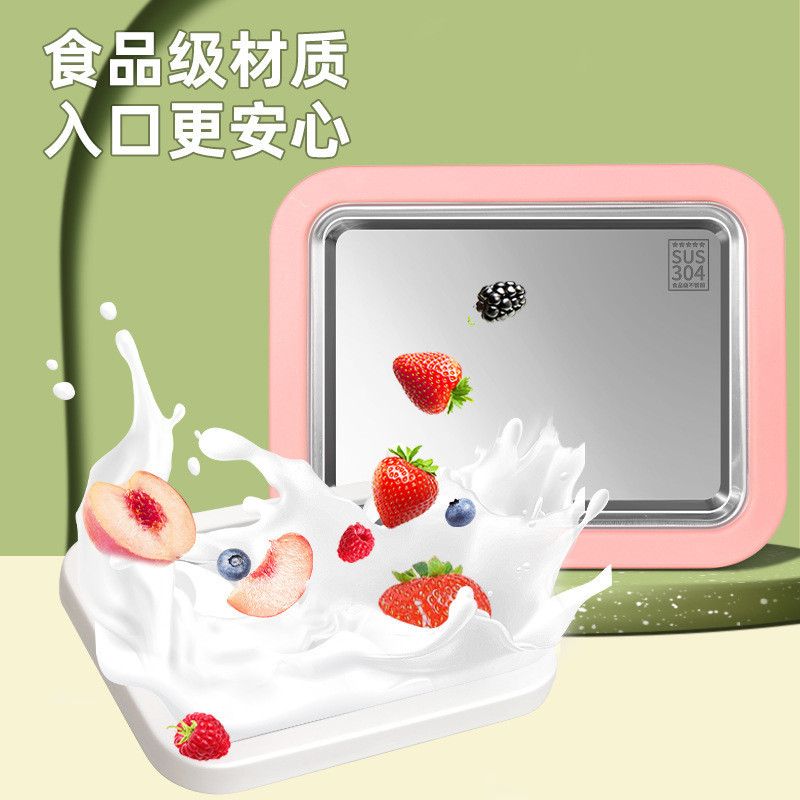 Máquina de sorvete de qualidade alimentar para uso doméstico, máquina de sorvete de iogurte frito caseiro, model