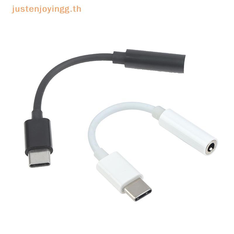 { JJTH } Adaptador De Áudio Para Fone De Ouvido AUX Ja Tipo C 3.5 Mm Divisor Conversor USB-.