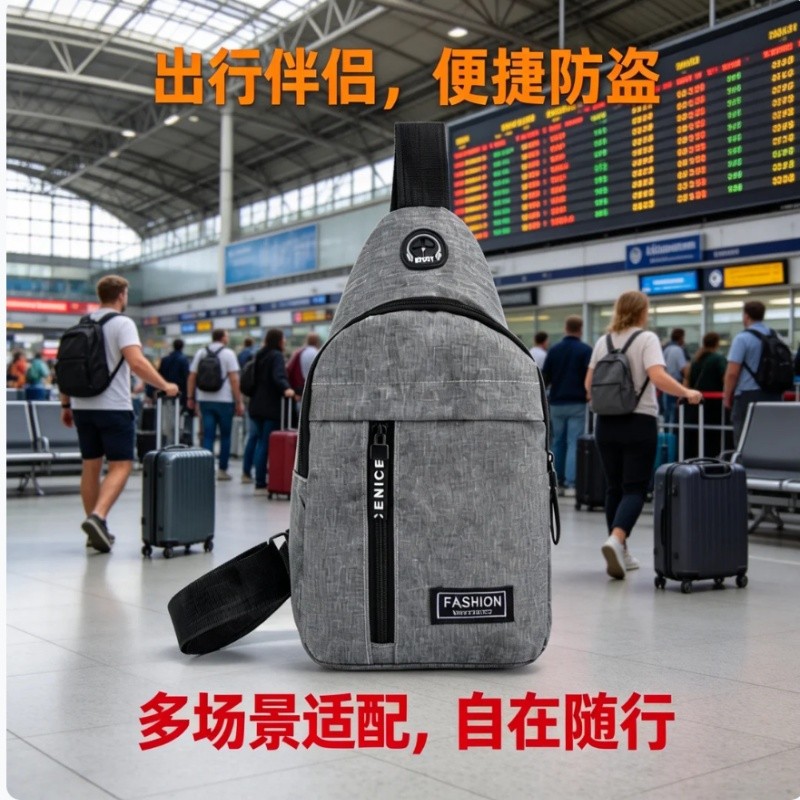 Multifuncional saco de ciclismo saco de peito masculino saco do mensageiro Casual Oxford pano ombro pequena mochila moda