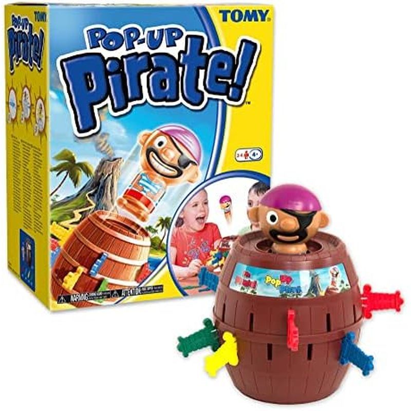 TOMY Pop Up Pirate Board Game - Family and Preschool Kids Games for Family Game Night - Winter Break Activities- Girls a