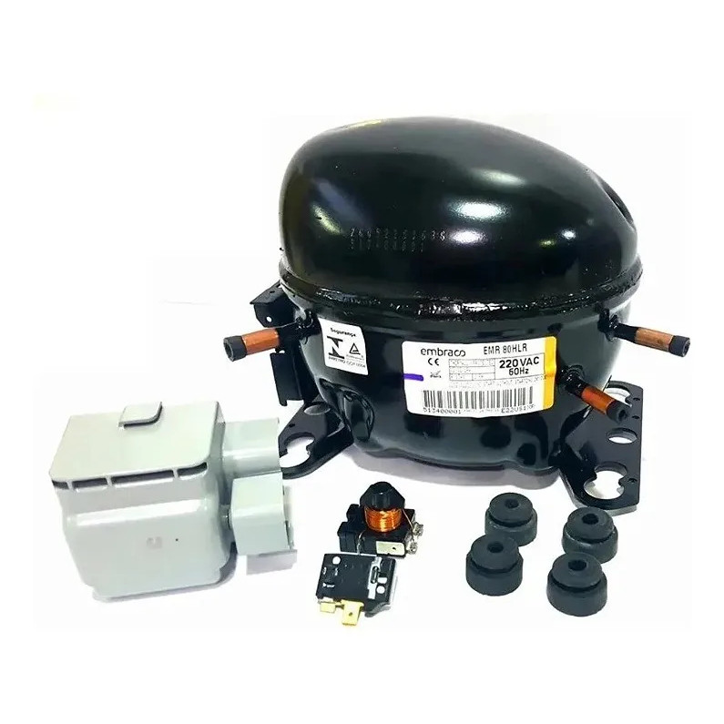 Compressor Embraco 1/4+ Emr80hlr R134 Pequeno 220v  Motor Coquinho Geladeira Freezer