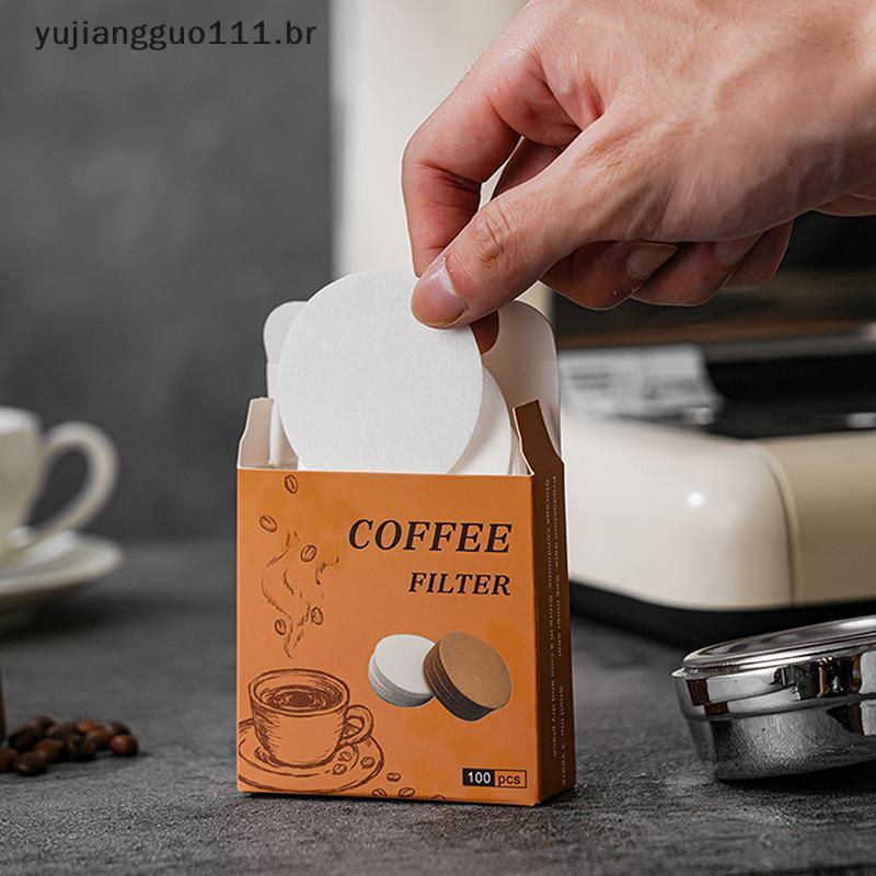 # Novo 100 Peças Filtros De Papel De Filtro De Café Expresso 54/56/60/62/64/68MM Tela Pu Para Máquina Portátil Ferrament
