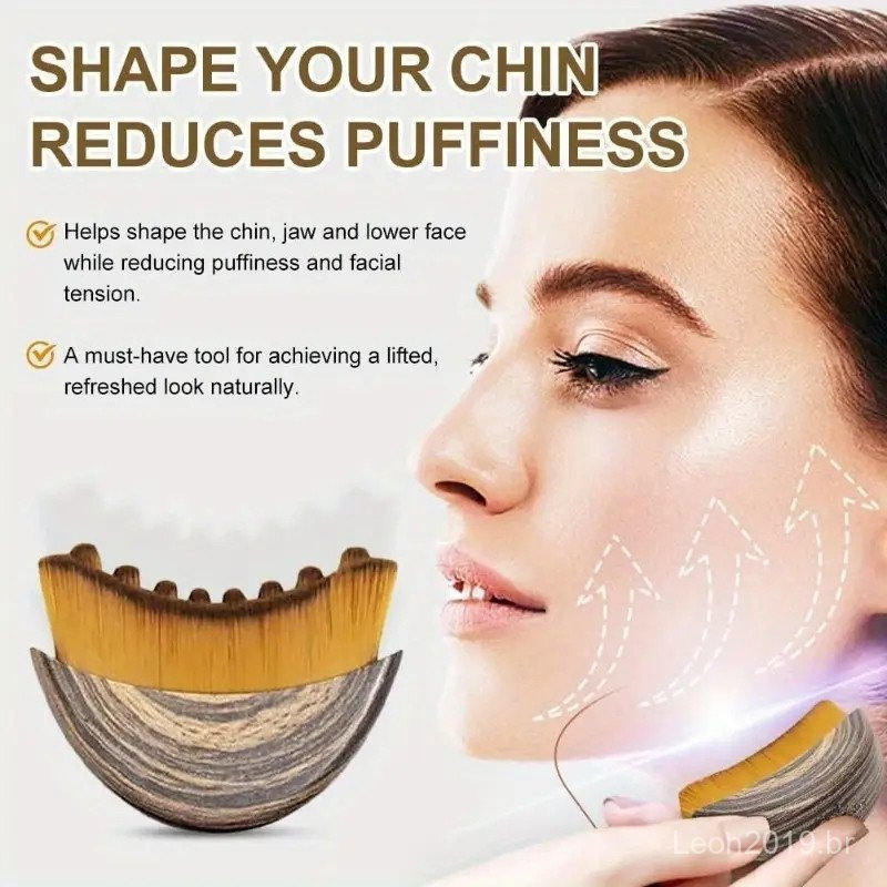 Escova de Massagem para Drenagem Linfática FaceSculpt Pro, Ergonômica e Macia, Ferramenta para Contorno Facial e Escultu
