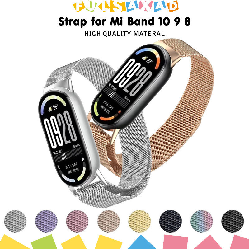 Pulseira De Metal Aço Magnético Milanesa Para Relógio Smartwatch Xiaomi Mi Band
