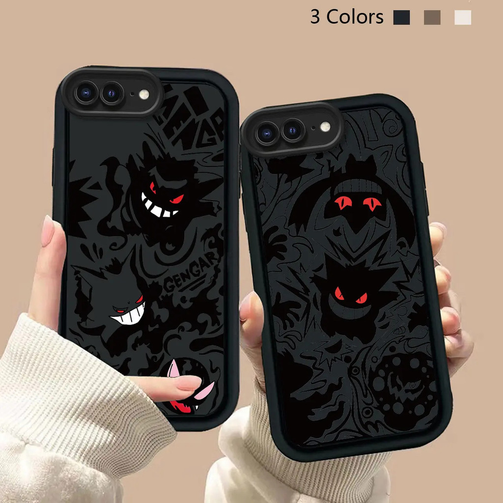 Capa para iPhone 7 Plus iPhone 8 Plus Capa Protetora à Prova de Choque para Celular Capa de Celular Pokémon Gengar Capa